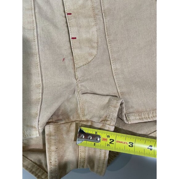 Free People Beige Cotton High-Waisted Pleated Shorts With Button Womens Size 0 - Picture 8 of 14